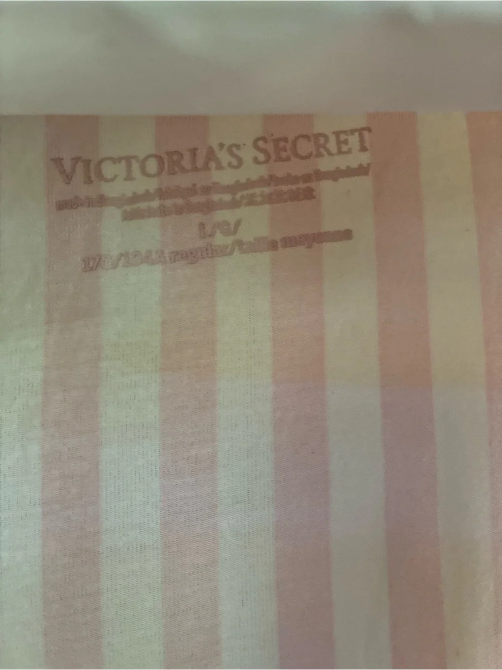 Victoria's Secret Pink and White Striped Button-Front Pajama Top